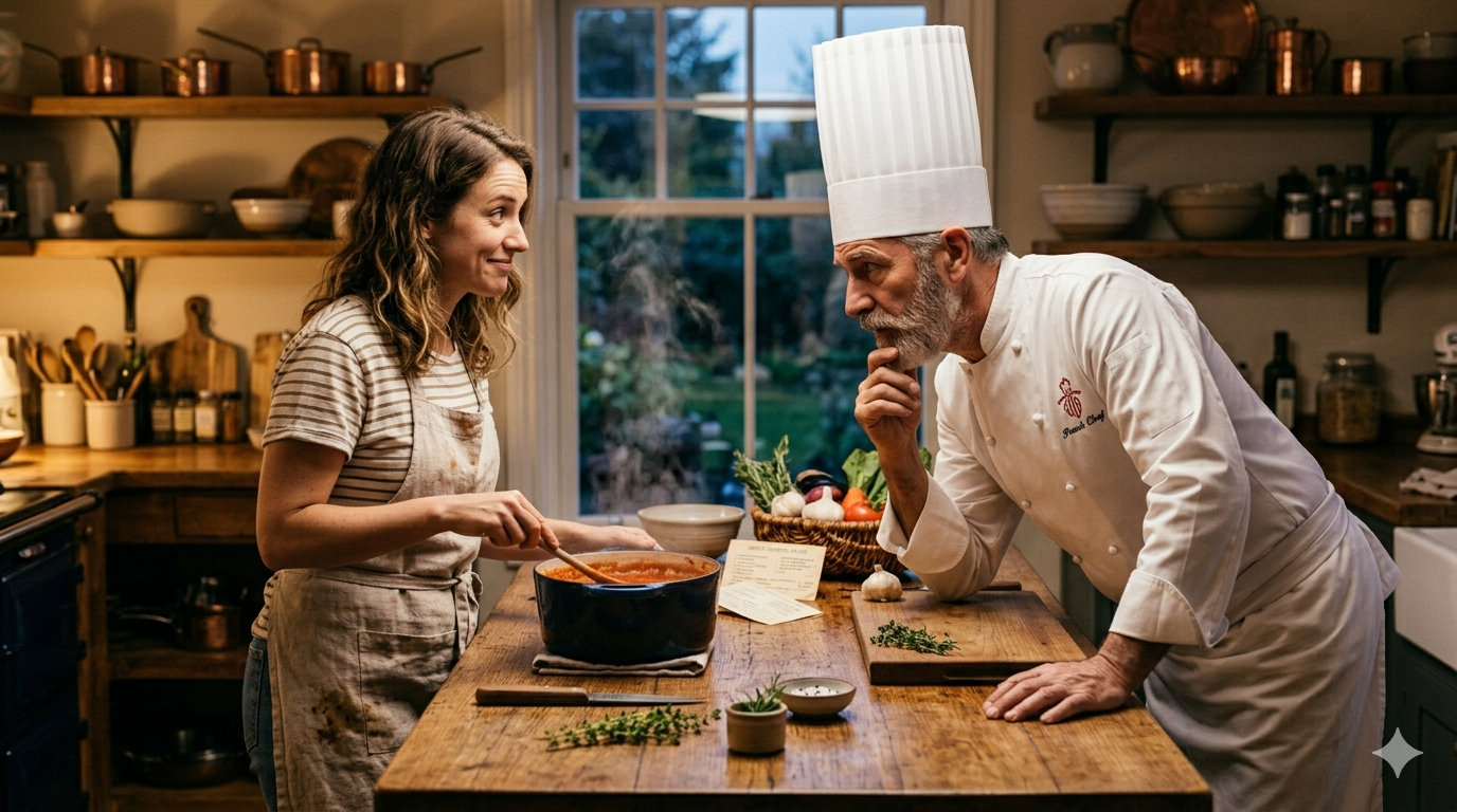 How tweaking a recipe should feel like talking to someone who actually listens.